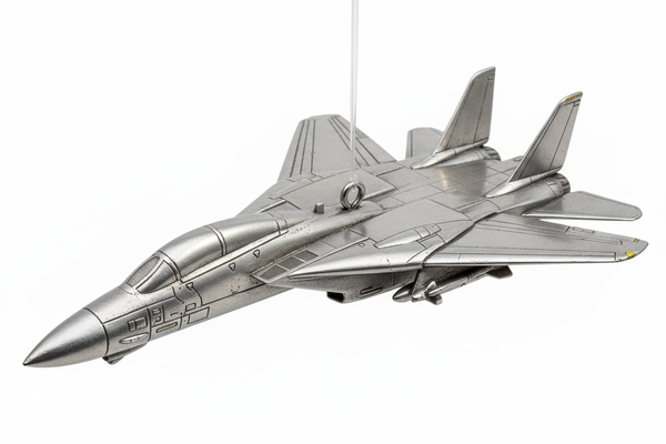solid pewter f-14 ornament
