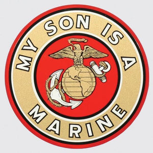 My Son is a Marine Decal-Circle