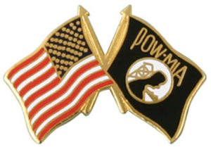 US Flag/POW Flag Pin