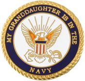 Grand Daughter is in the Navy Circle Pin