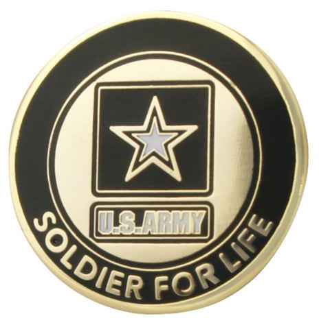 US Army Soldier for Life Circle Pin
