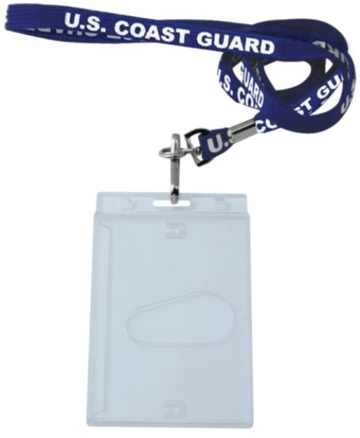J-Hook Lanyard w/Badge holder-Coast Guard