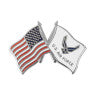 US Flag/Air Force Pin-White