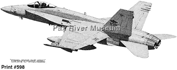 F/A-18C Hornet Drawing - 8x10