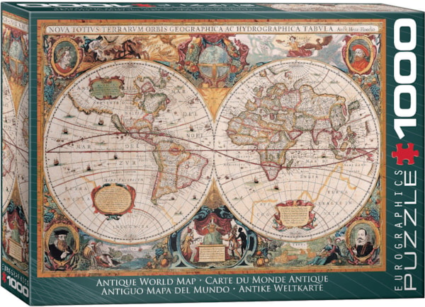 Orbis Geograhica World Map-Green Box : 1000pc