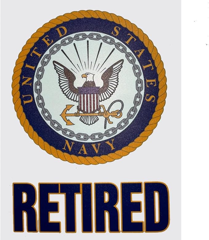 US Navy Retired Decal-Circle