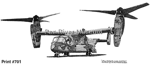 V-22 Osprey Drawing - Camo: 8x10