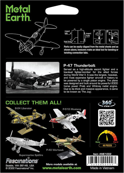 P-47 Thunderbolt - COLOR - Metal Earth