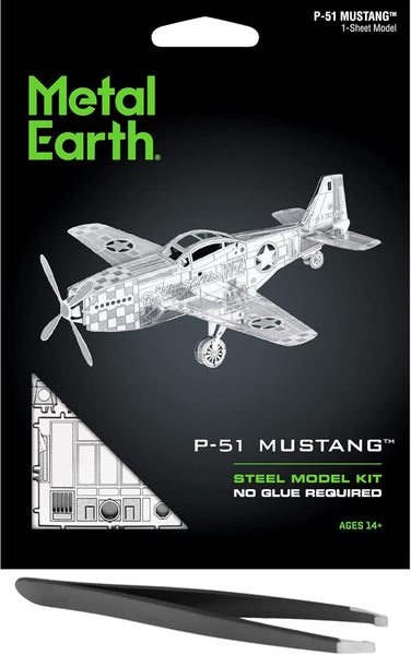 P-51 Mustang - Silver - Metal Earth