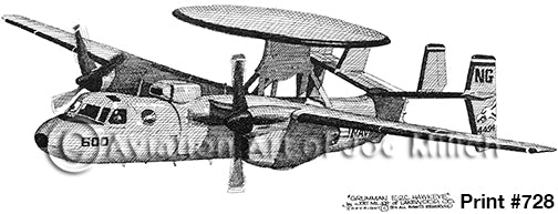 E-2C Hawkeye Drawing - 8x10