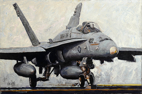 FA-18 Hornet VFA 34 - Color Drawing