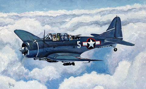 SBD-5 Dauntless - Color Drawing