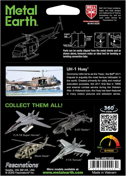 UH-1 Huey Helicopter - COLOR - Metal Earth