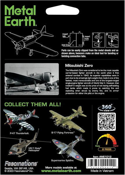 Mitsubishi Zero - COLOR - Metal Earth