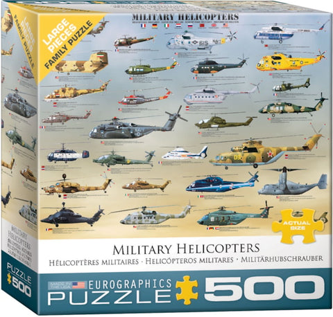 Military Helicopters Puzzle-500 pc