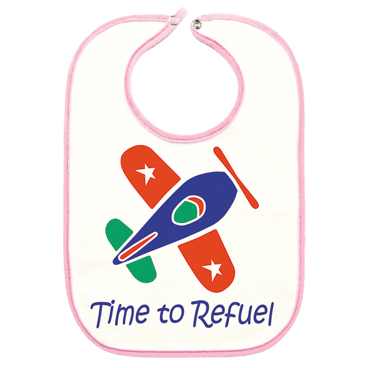 Time to Refuel Bib - Red or Pink