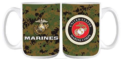 Marines Crest Mug-Camo