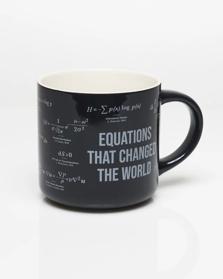 Equations that Changed the World Black Mug - Ceramic