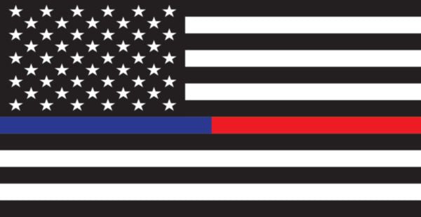 Thin Blue & Red Line Decal