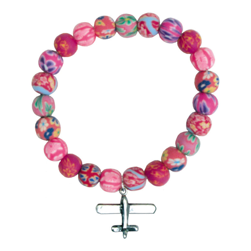 Airplane Beaded Bracelet-Fimo