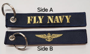 Fly Navy Keychain