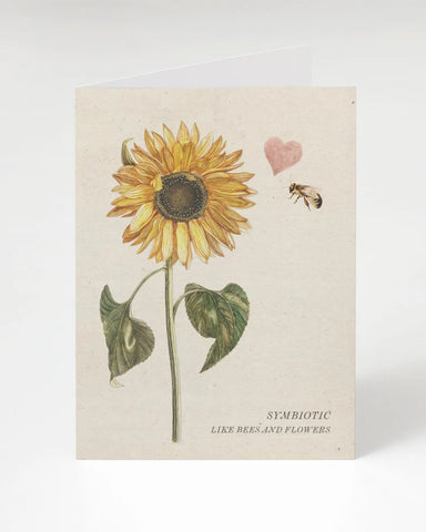 Symbiotic Like Bee's and Flower Card