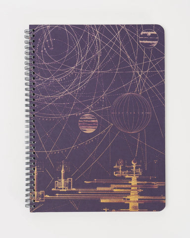 Planetary Motion in Orbit Hardcover Spiral Notebook