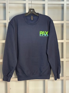 Gradient Museum Crewneck Sweatshirt-Navy blue