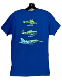 Gradient Museum Unisex T-Shirt w/Green Blue Design-3 colors