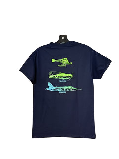 Gradient Museum Unisex T-Shirt w/Green Blue Design-3 colors