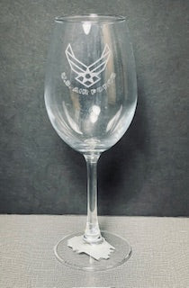 Etched Wine Glasses