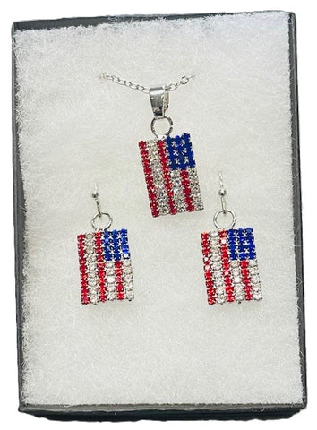 American Flag Jewelry Set