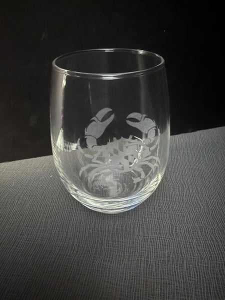 Etched Stemless and Stemmed Wine Glasses
