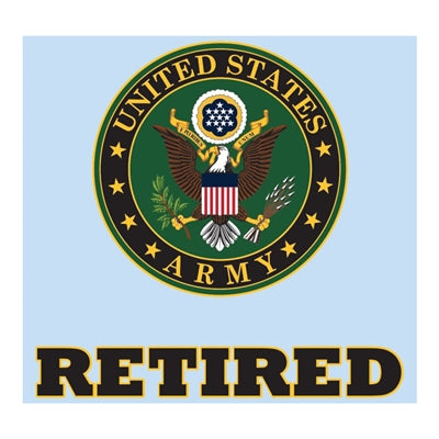 US Army Retired Crest Decal-Circle