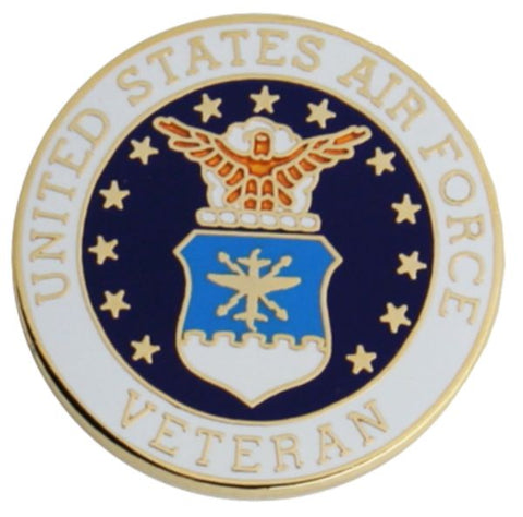 USAF Veteran Circle Pin