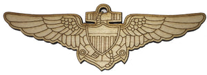 Aviator Wings Wood Ornament