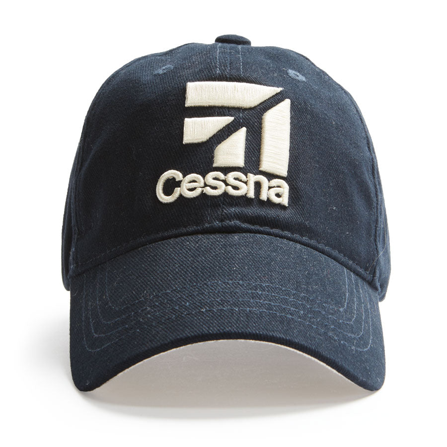 Cessna 3D Logo Cap-Navy/White