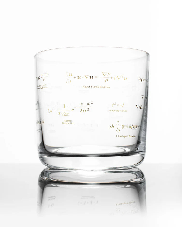 Equations Changed Whiskey Glass - GOLD