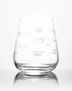 Equations Changed the World Wine Glass - Gold