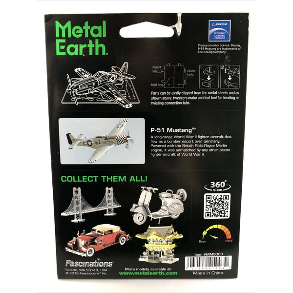 P-51 Mustang - Silver - Metal Earth