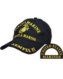 Once a Marine Always a Cap-BLK