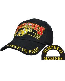 USMC First To Fight Cap-Black