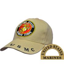 USMC Logo Cap-Khaki