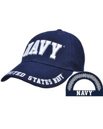 Navy Letters Cap-Nvy/Wht