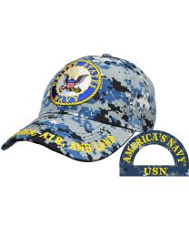 USN Logo, By Sea, Air, Land Cap-Camo