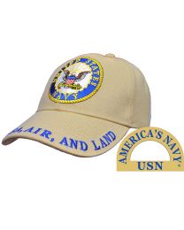 USN Logo Cap-Khaki