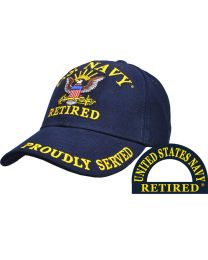 US Navy Retired Proudly Served Cap