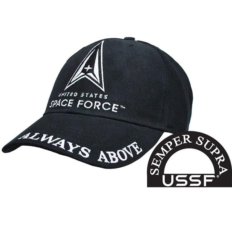 US Space Force Adult Cap-Black