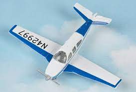 Hot Wings Beechcraft Bonanza-Blue