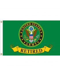 Army Retired Green Flag-3 x 5